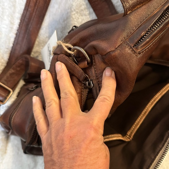 Brown Rockcow  Leather Backpack NWT - Picture 7 of 10